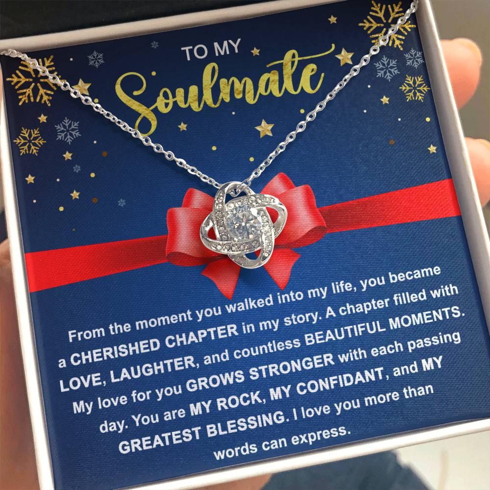 To My Soulmate | Grows Stronger | Love Knot Necklace Gift