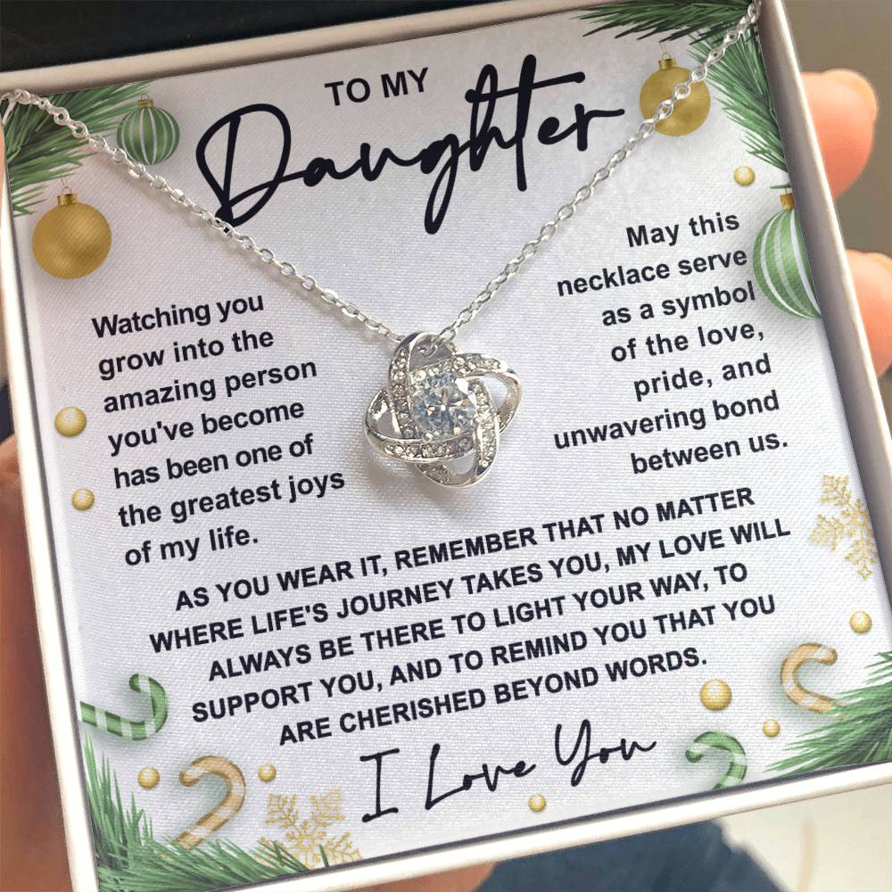 To My Daughter | Symbol Of Love | Love Knot Necklace Gift