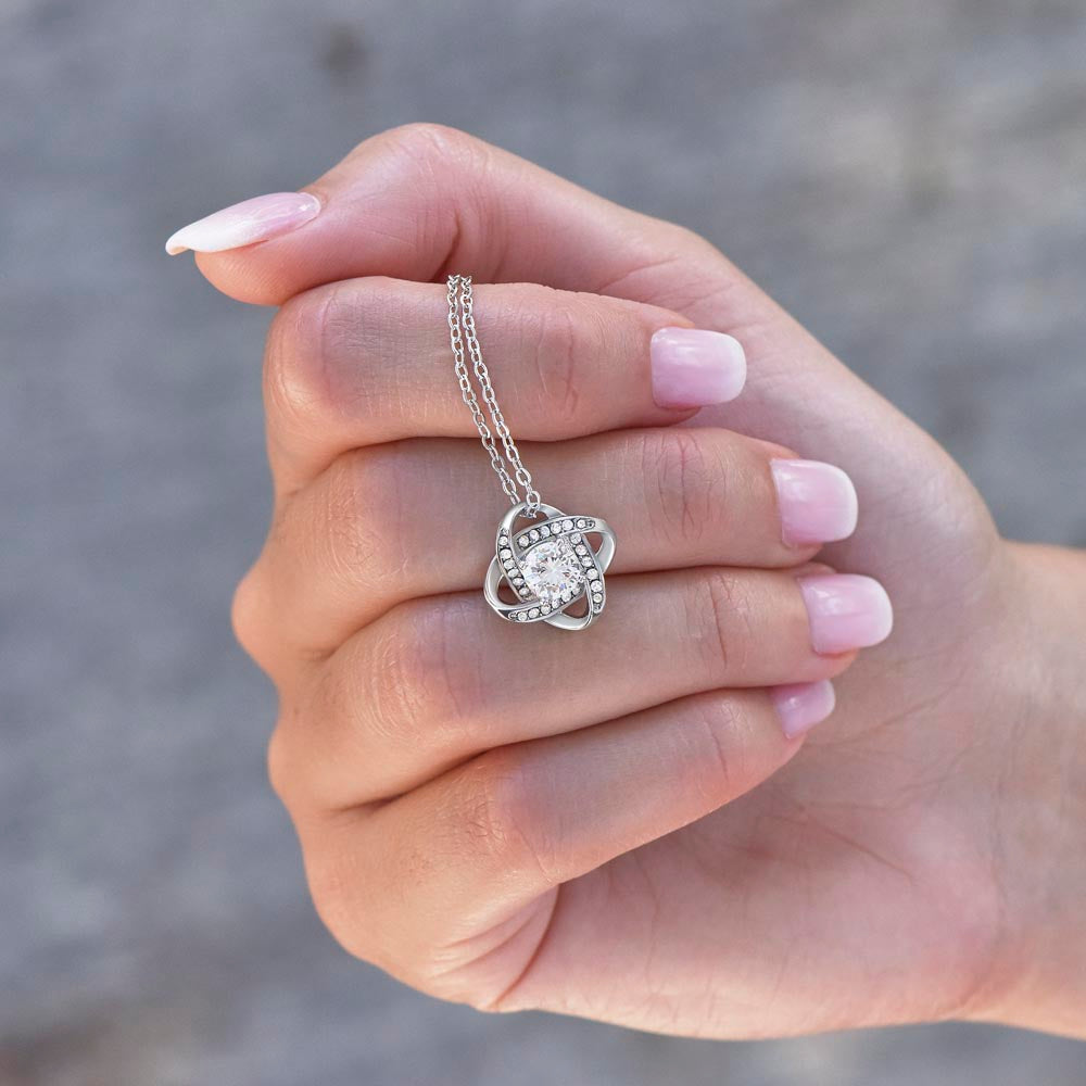To My Beautiful Daughter - First Breath | Personalised Love Knot Necklace Gift