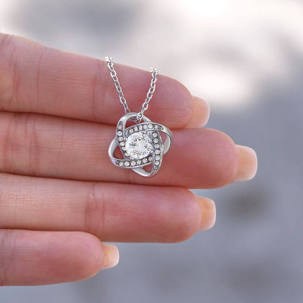 To My Beautiful Daughter | First Breath | Personalised Love Knot Necklace Gift