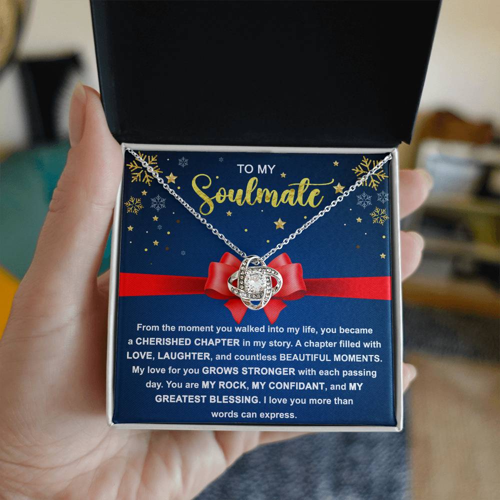 To My Soulmate | Grows Stronger | Love Knot Necklace Gift