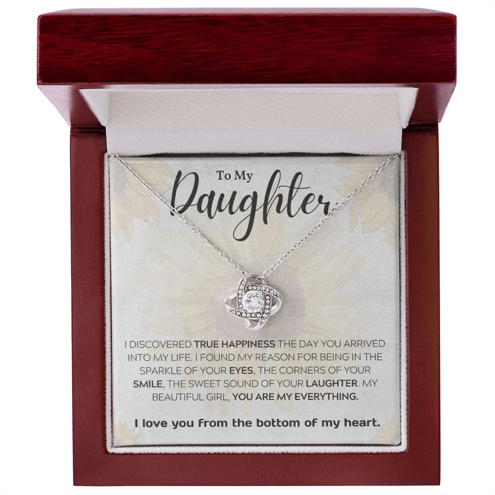 To My Daughter | True Happiness | Love Knot Necklace