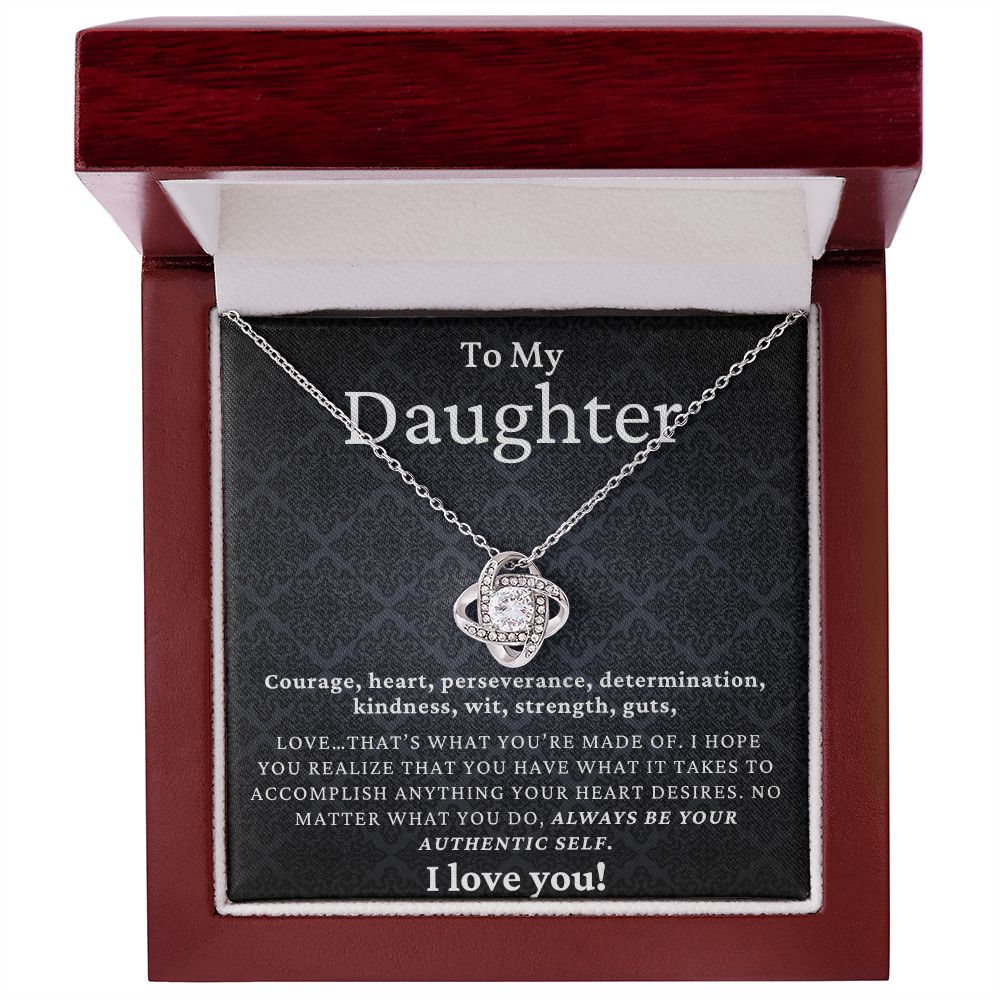 To My Daughter | Authentic Self | Love Knot Necklace
