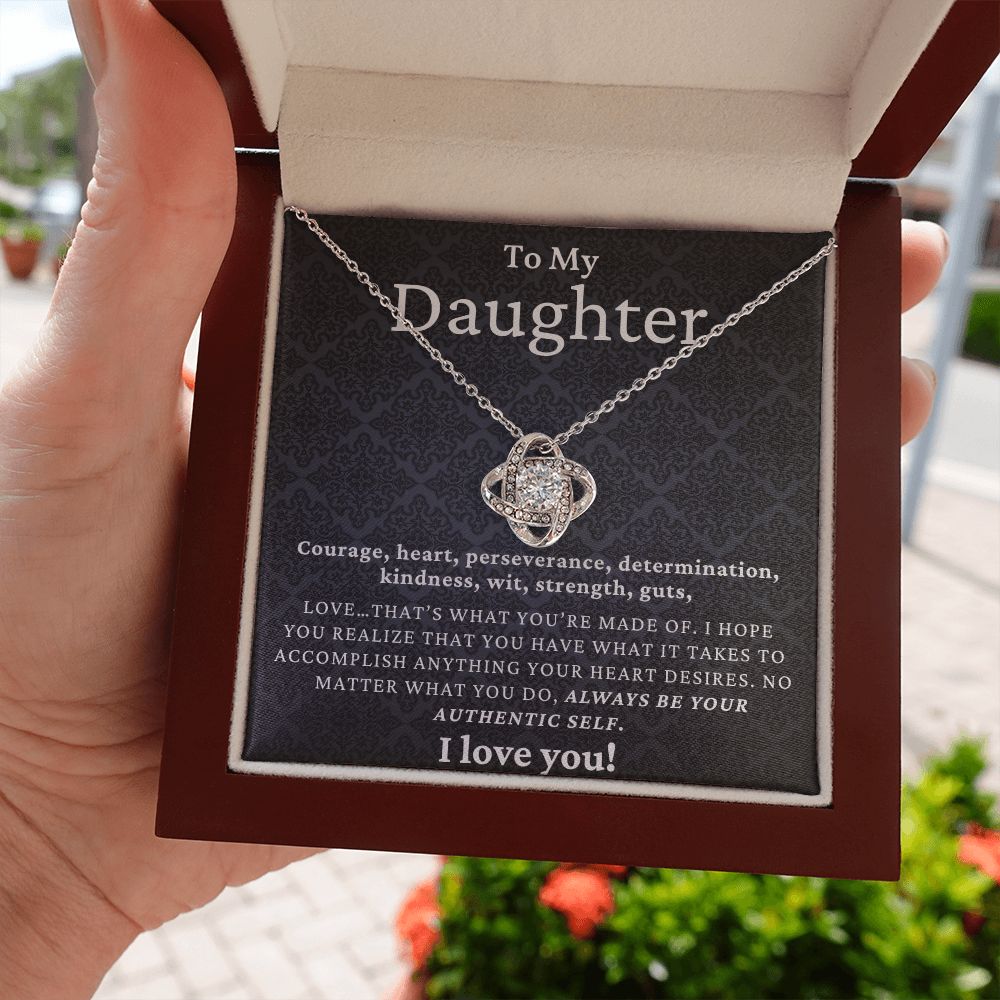 To My Daughter | Authentic Self | Love Knot Necklace