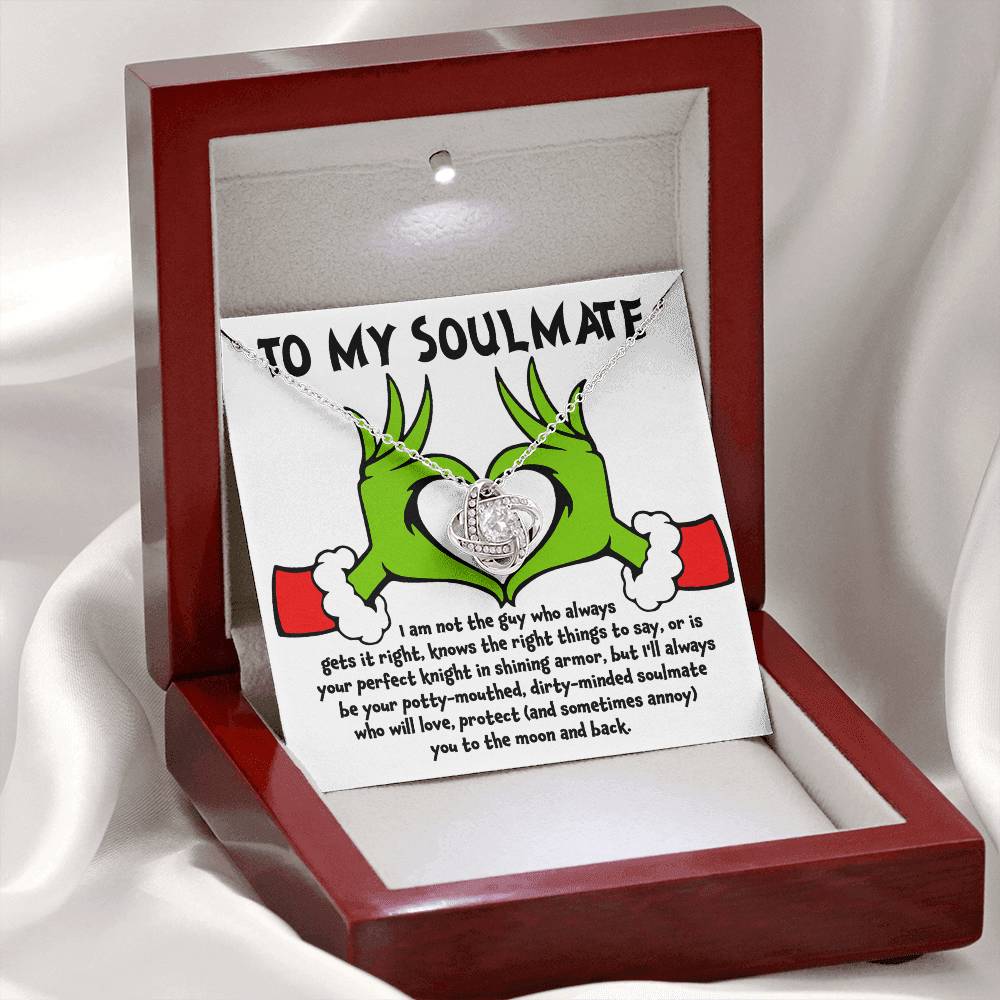 To My Soulmate | Perfect Knight | Love Knot Necklace Gift