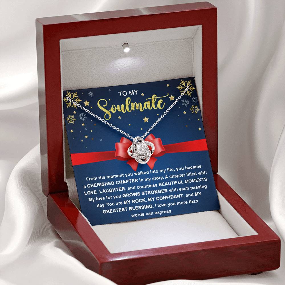 To My Soulmate | Grows Stronger | Love Knot Necklace Gift