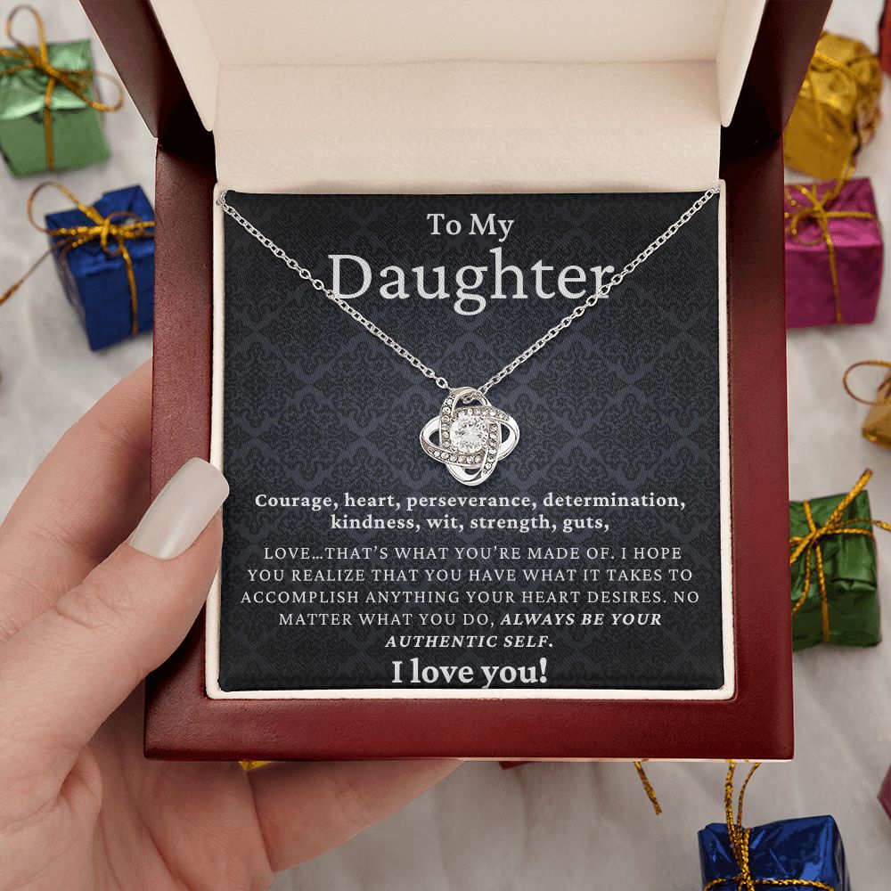 To My Daughter | Authentic Self | Love Knot Necklace