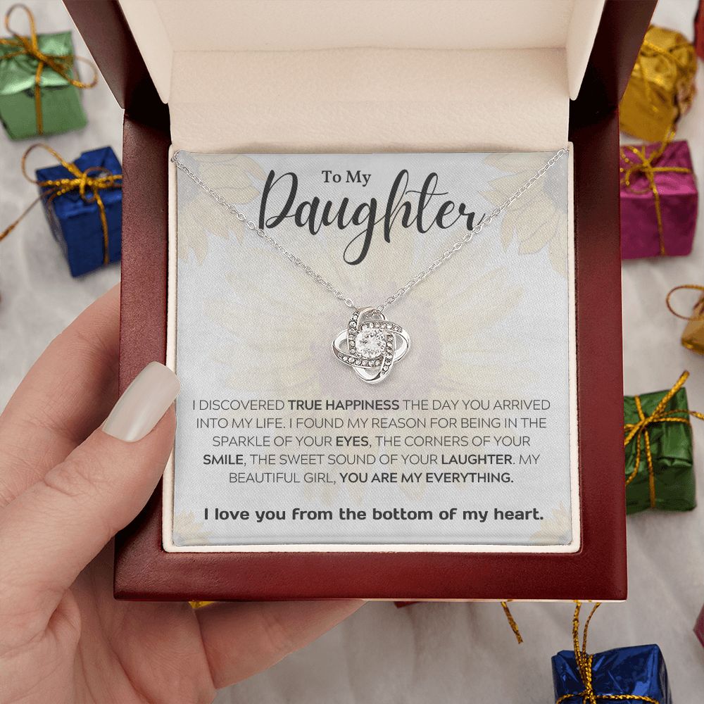To My Daughter | True Happiness | Love Knot Necklace