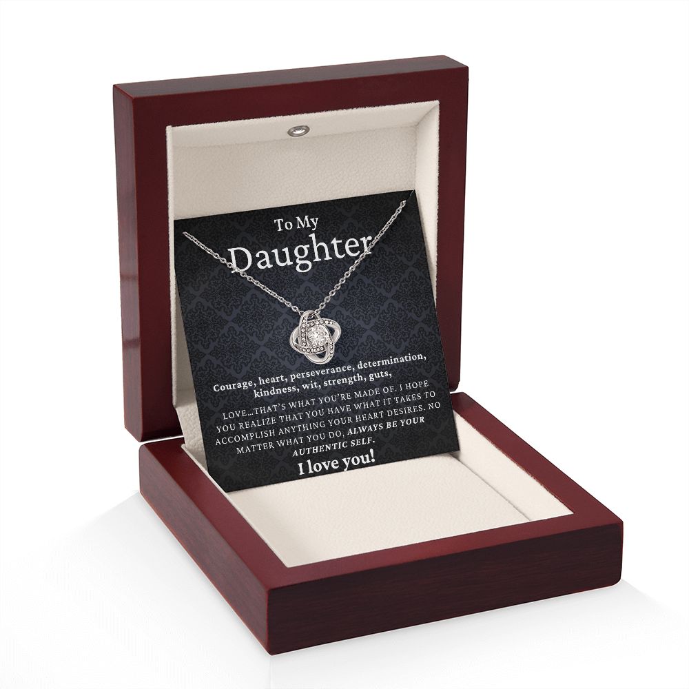 To My Daughter | Authentic Self | Love Knot Necklace