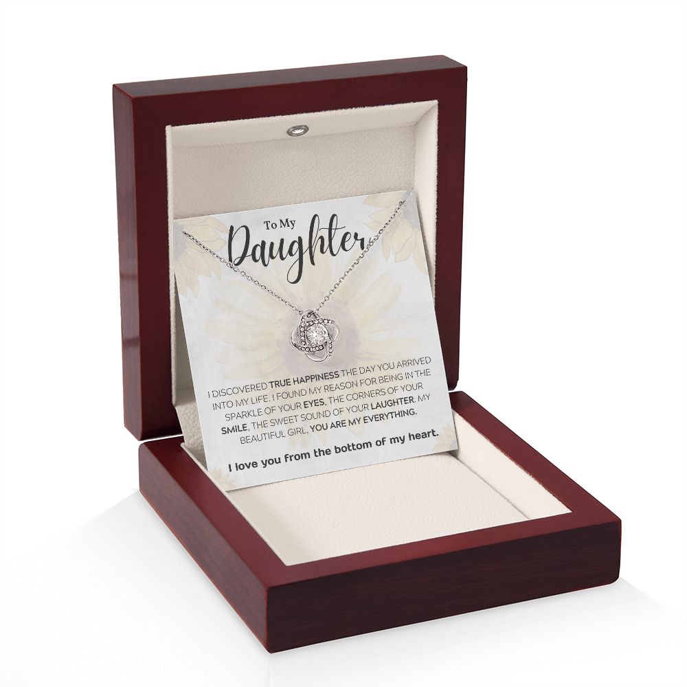 To My Daughter | True Happiness | Love Knot Necklace
