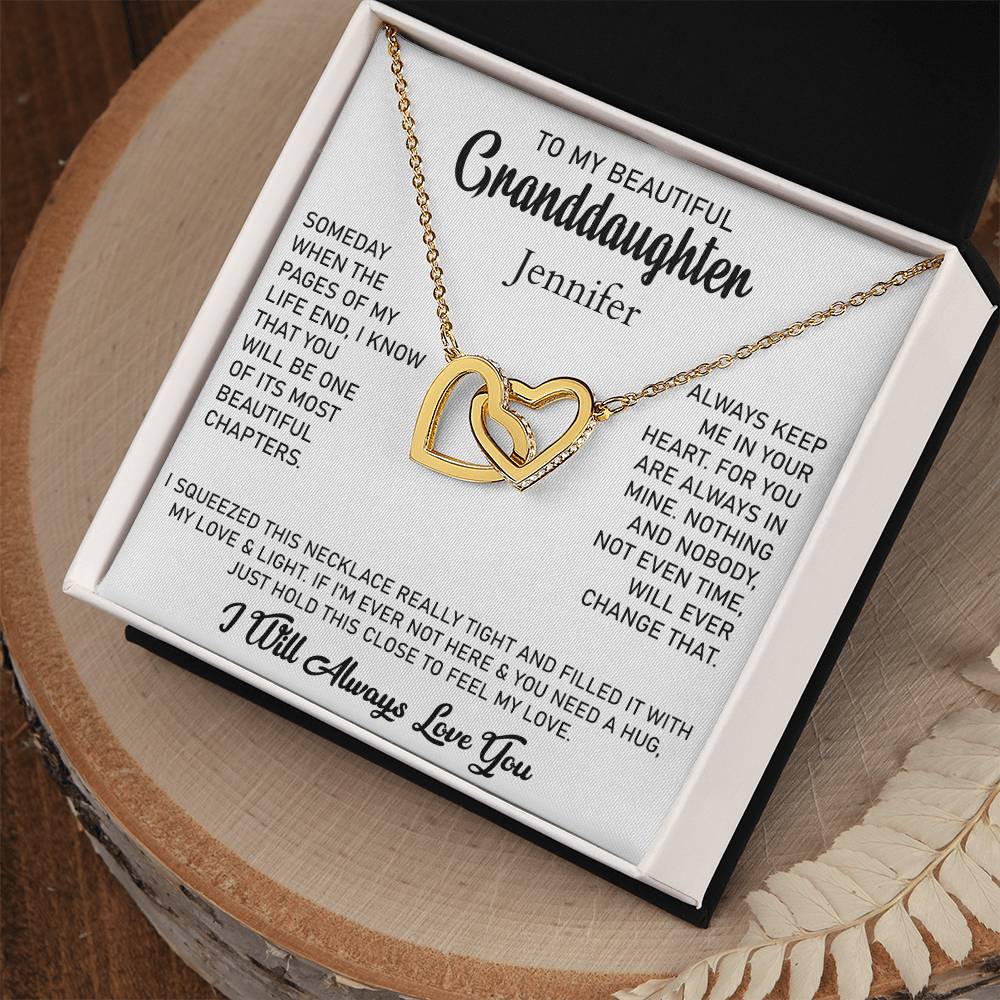 To My Granddaughter | Love & Light | Interlocking Hearts Necklace