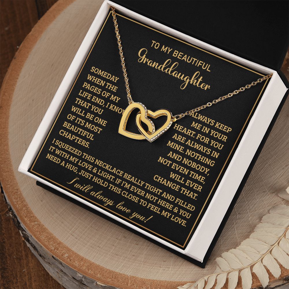 To My Granddaughter | Beautiful Chapter | Interlocking Hearts | Birthday , Graduation, Christmas Gift