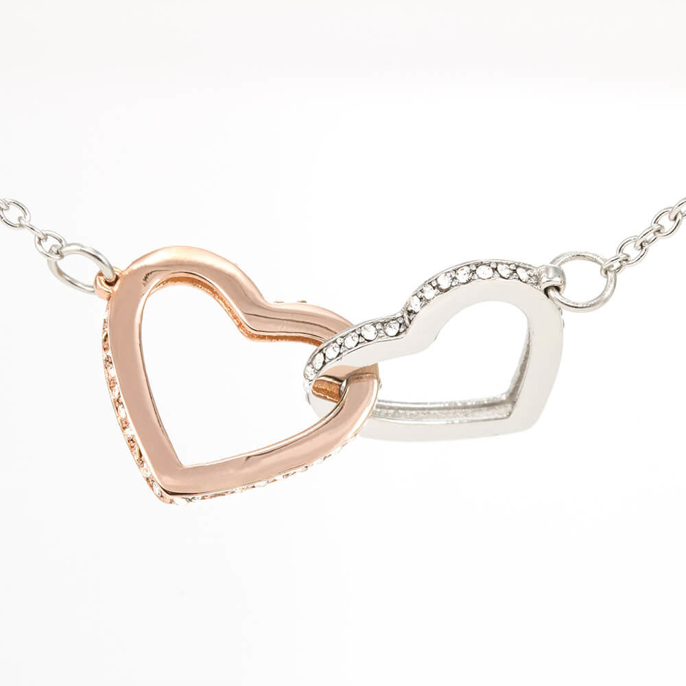 To My Best Friend | Because of You| Interlocking Hearts Necklace