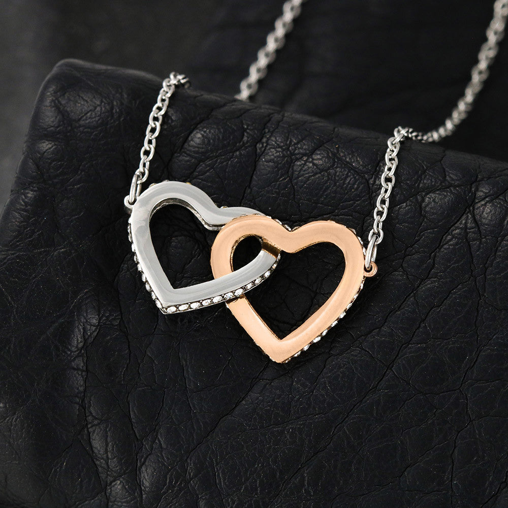 To My Granddaughter - Personalised Interlocking Hearts Necklace - Beautiful Chapters
