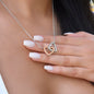To My Best Friend | Created A Bond | Interlocking Hearts Necklace