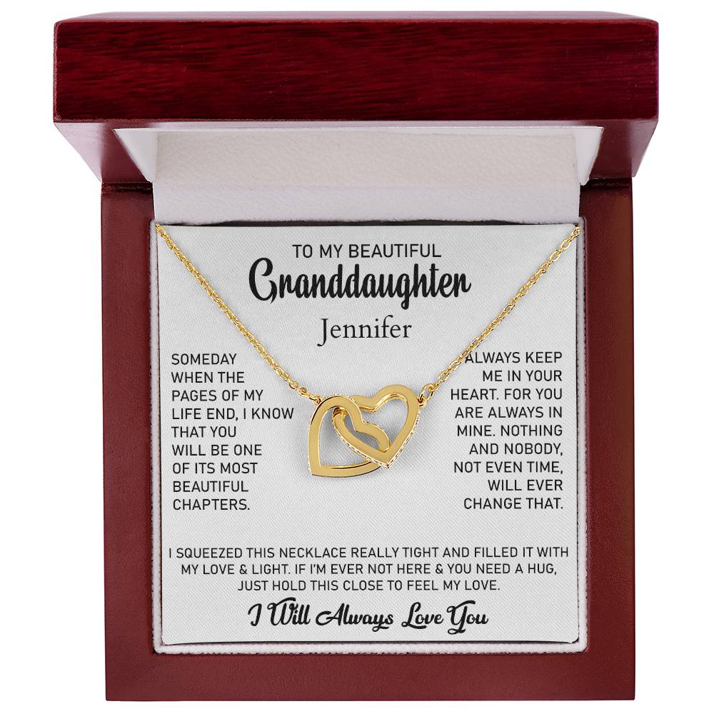 To My Granddaughter | Love & Light | Interlocking Hearts Necklace