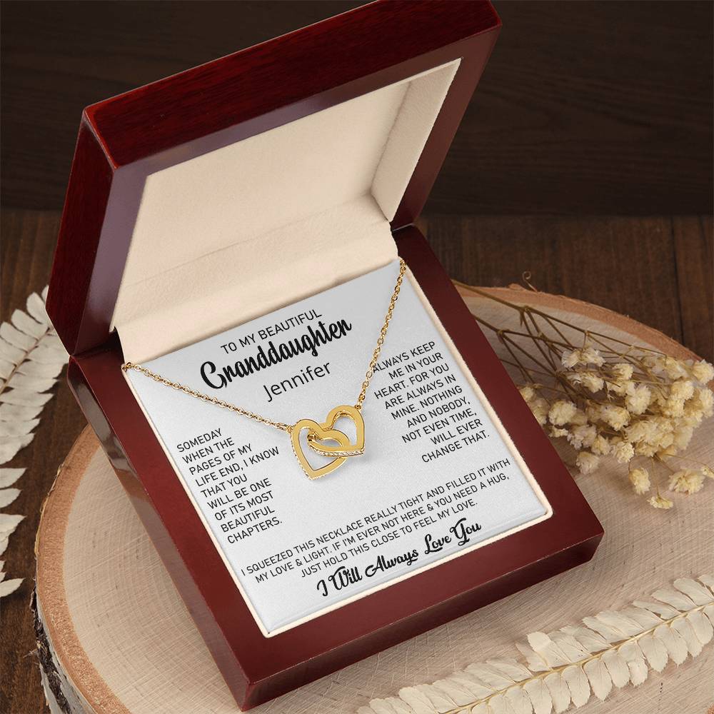 To My Granddaughter | Love & Light | Interlocking Hearts Necklace