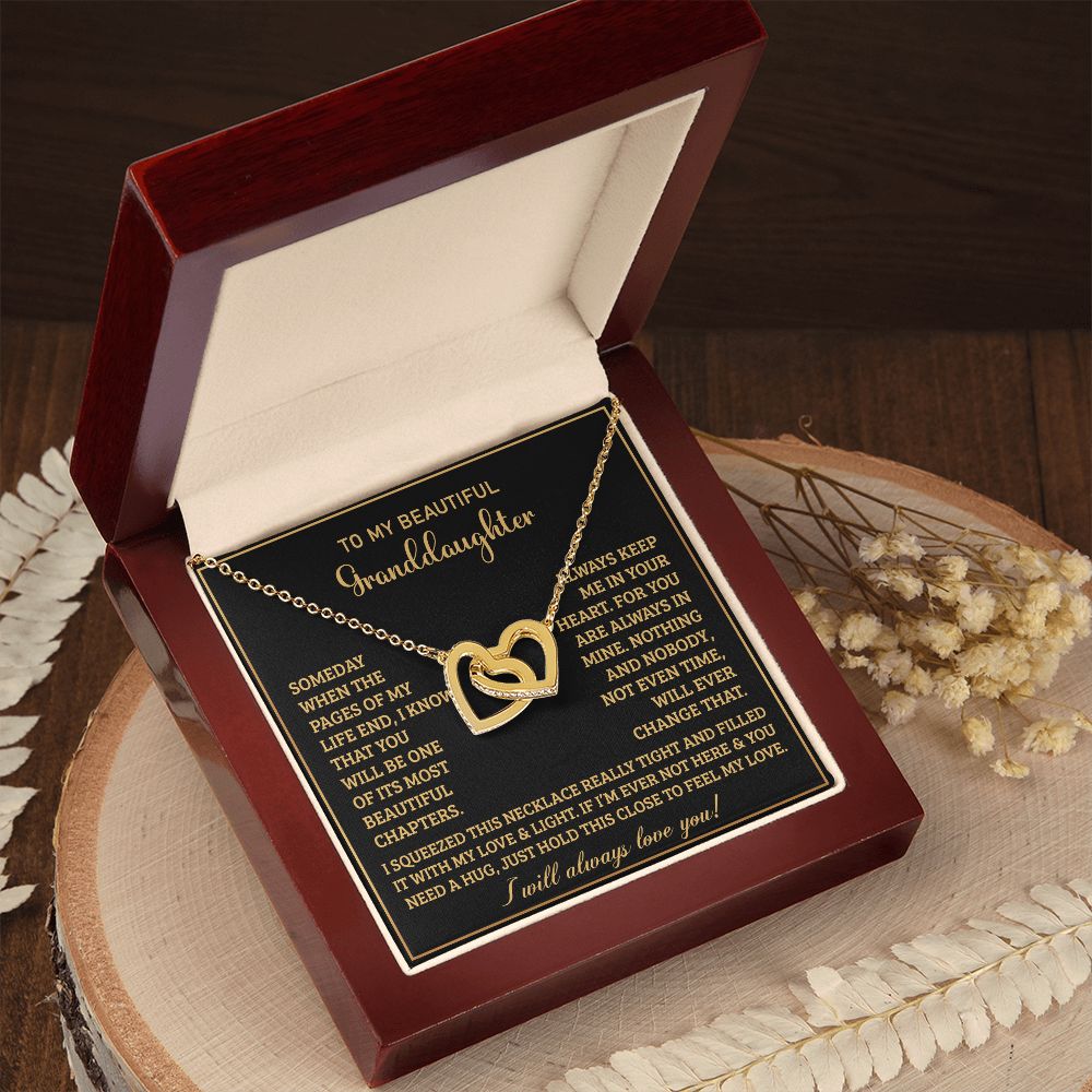 To My Granddaughter | Beautiful Chapter | Interlocking Hearts | Birthday , Graduation, Christmas Gift