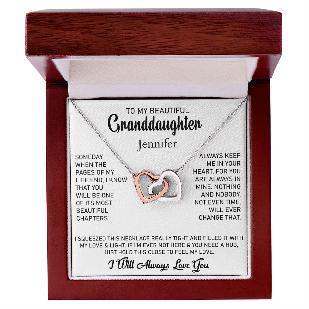 To My Granddaughter | Love & Light | Interlocking Hearts Necklace