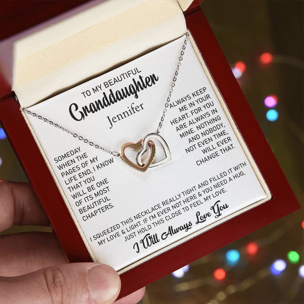 To My Granddaughter | Love & Light | Interlocking Hearts Necklace