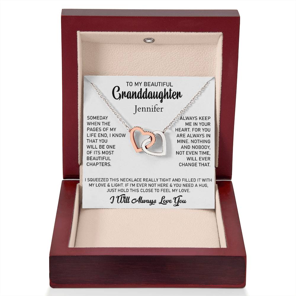 To My Granddaughter | Love & Light | Interlocking Hearts Necklace