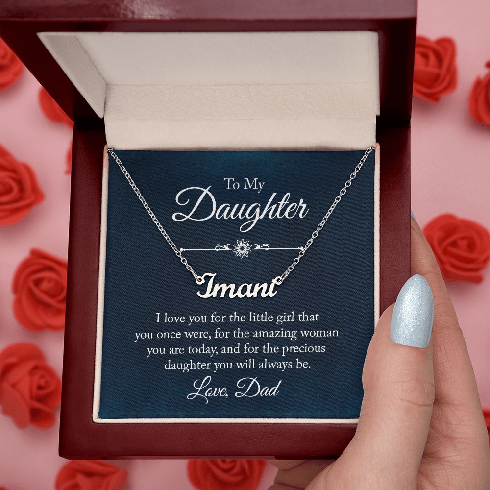 To My Daughter | Amazing & Precious | Personalized Name Necklace