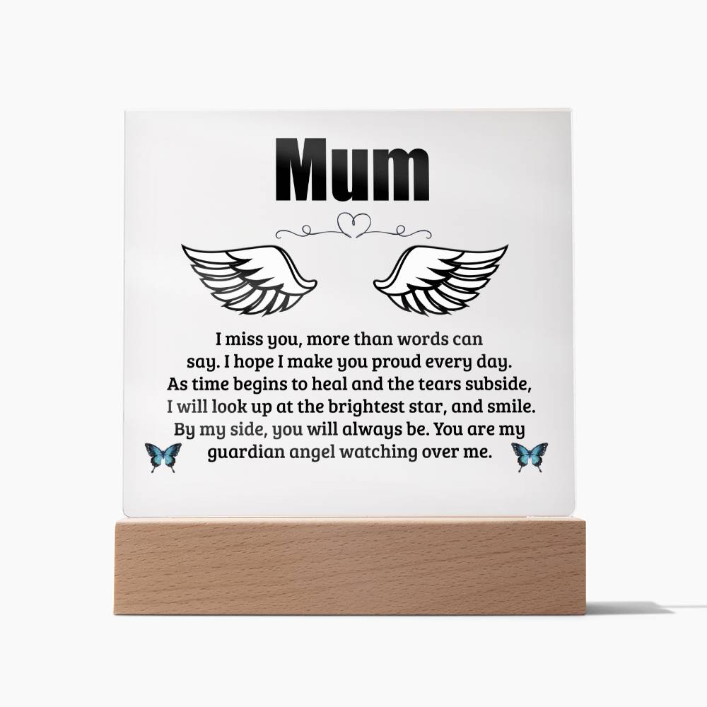 Mum | I Miss You | Memorial Acrylic Plaque
