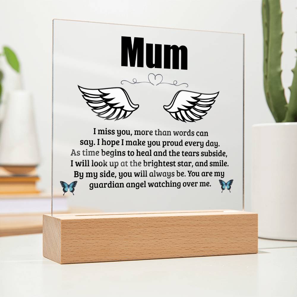 Mum | I Miss You | Memorial Acrylic Plaque