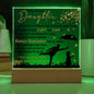 To My Darling Daughter | Every Moment | Night Light Square Acrylic