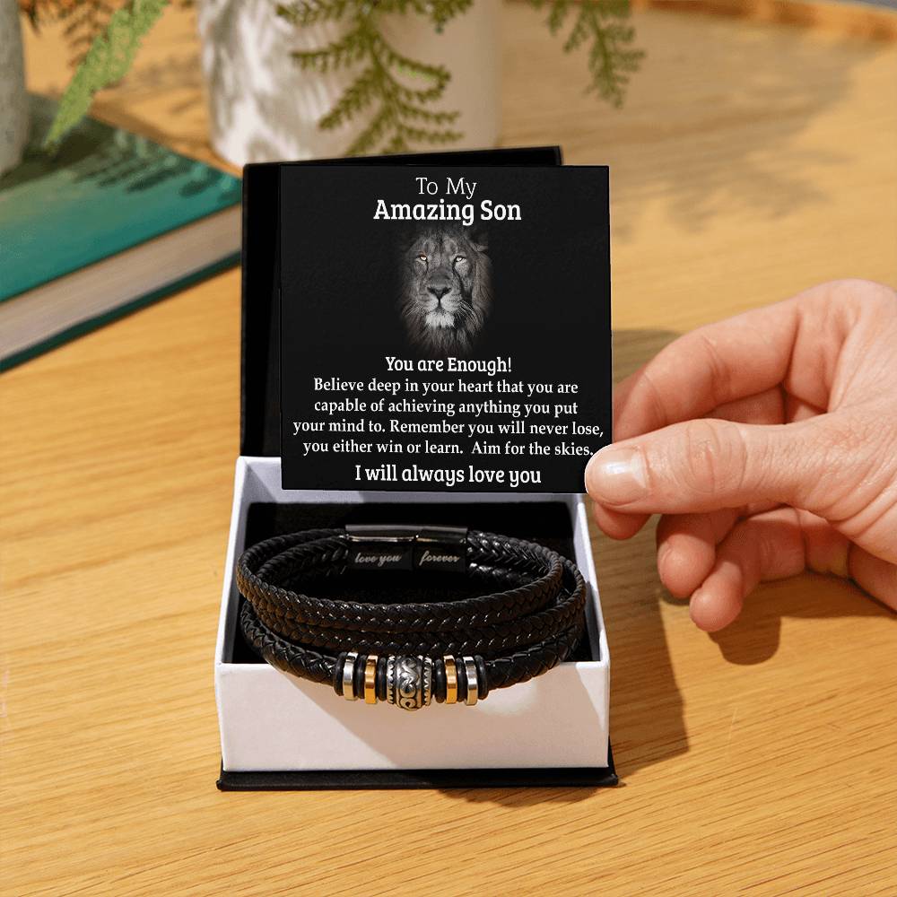 To My Son | You are Enough | Love You Forever Bracelet