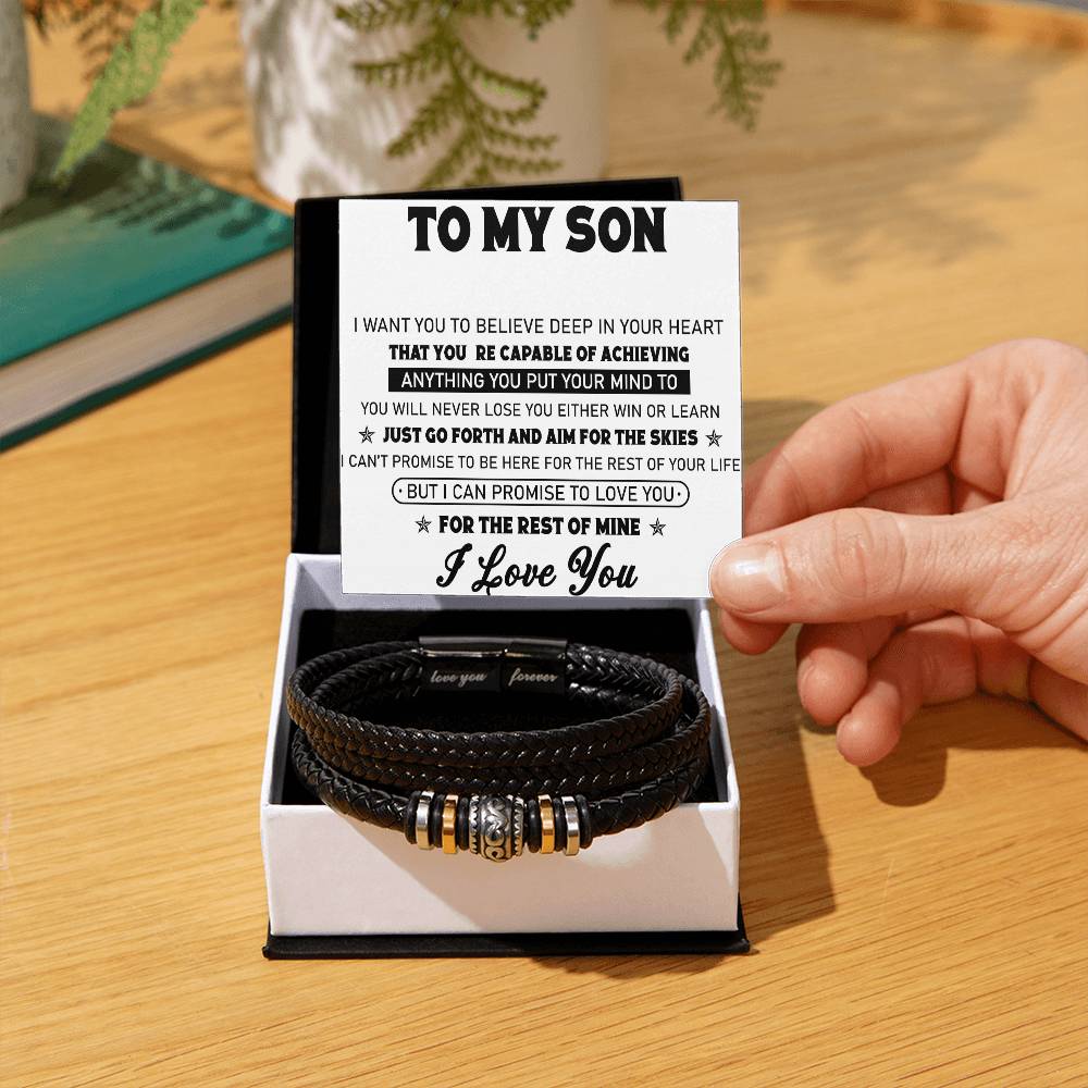 To My Son | Aim For The Skies | "Love You Forever" Bracelet