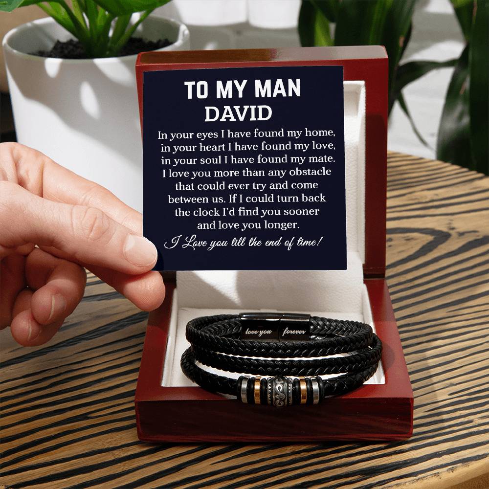 To My Man – My Mate - Love You Forever Bracelet