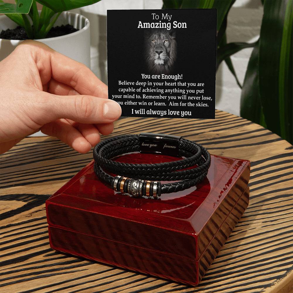 To My Son | You are Enough | Love You Forever Bracelet