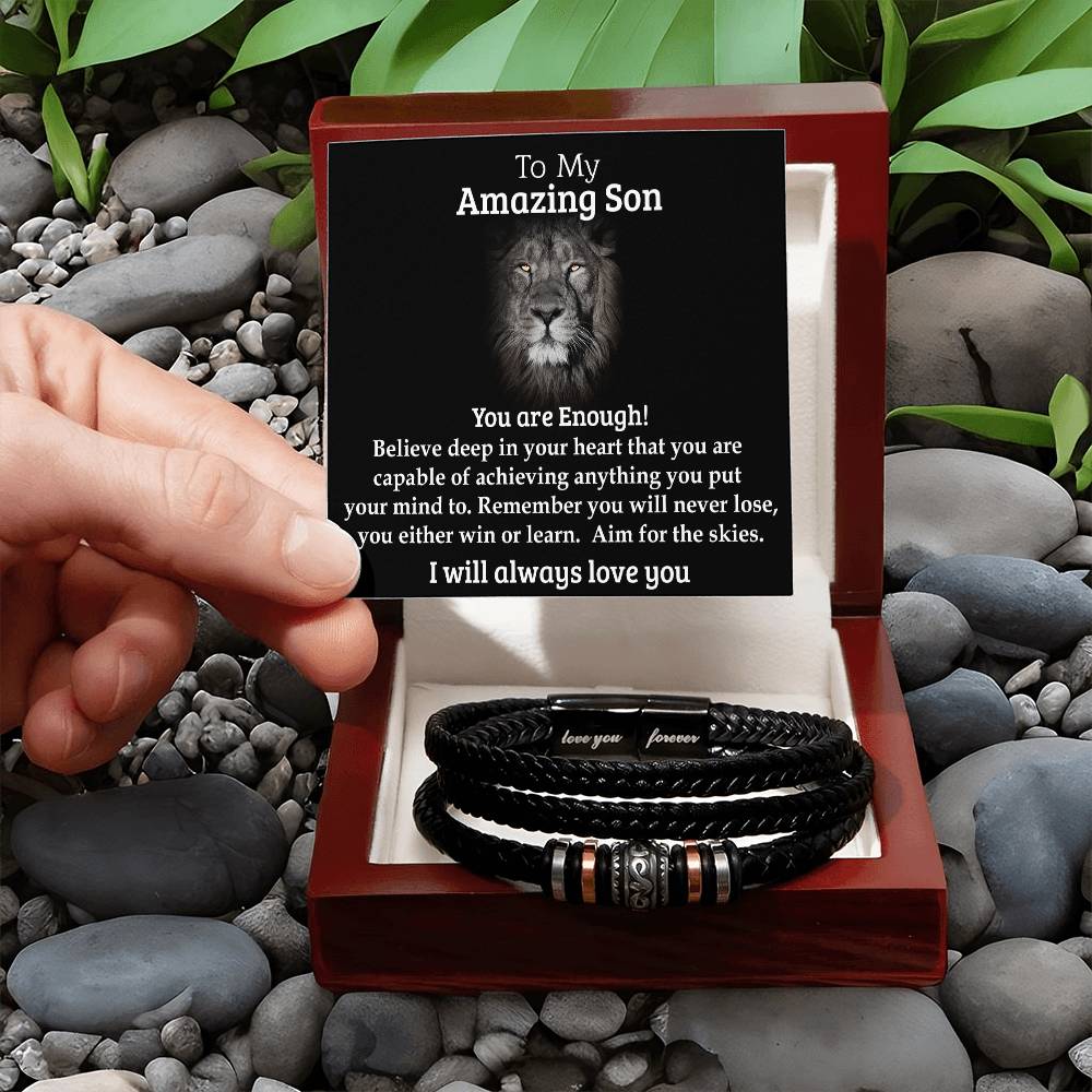 To My Son | You are Enough | Love You Forever Bracelet