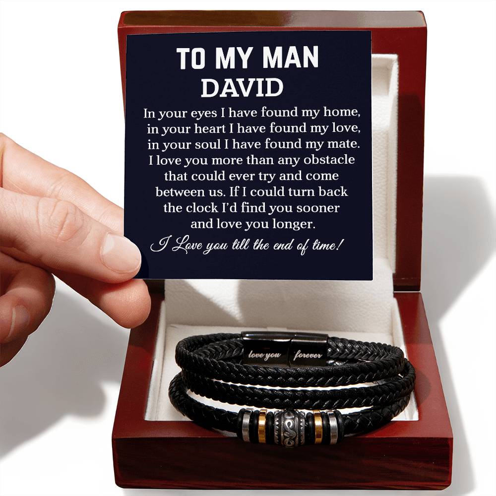 To My Man – My Mate - Love You Forever Bracelet