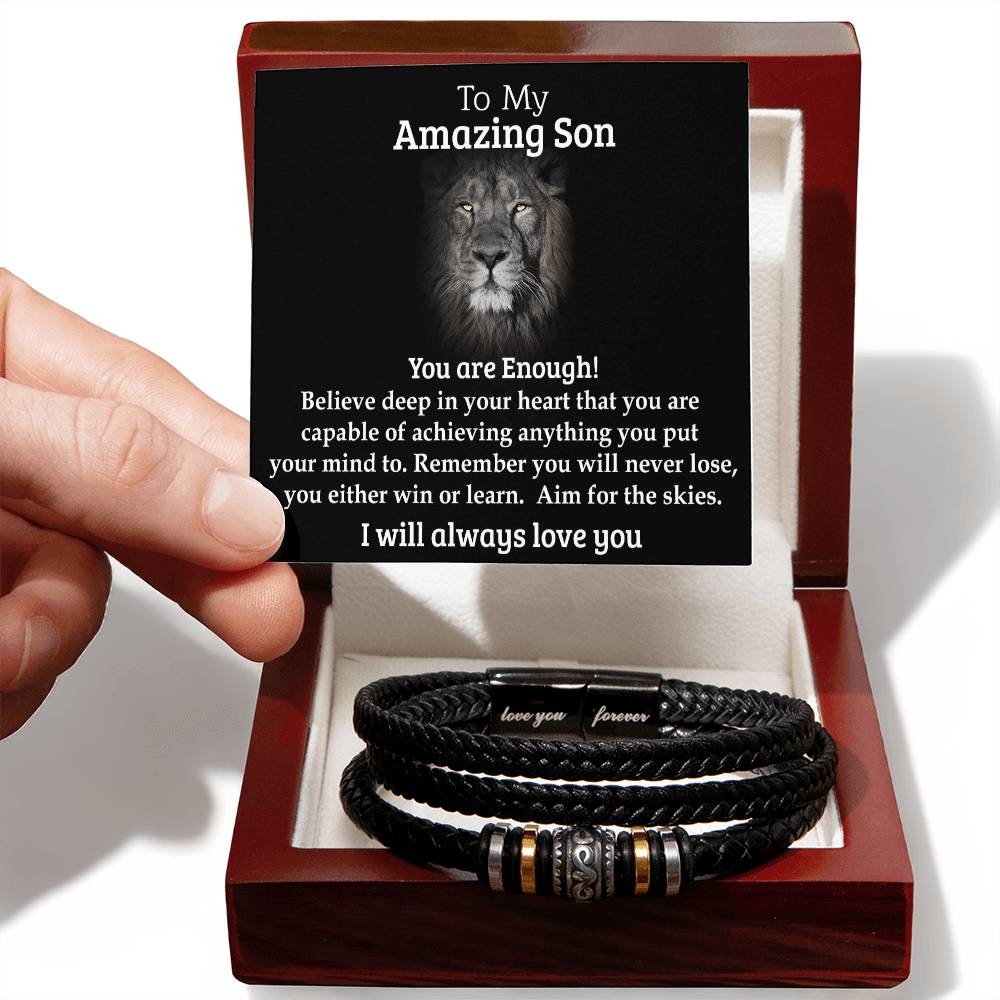 To My Son | You are Enough | Love You Forever Bracelet