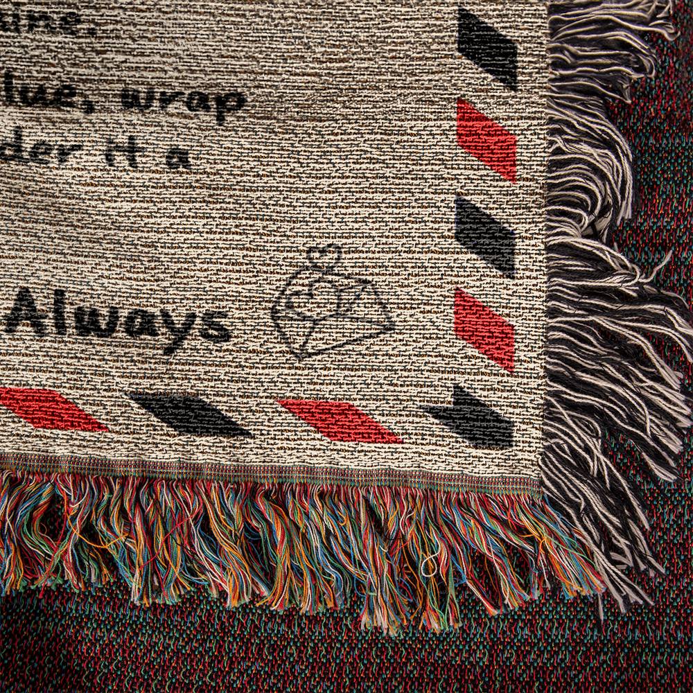 To My Soulmate - Personalised Letter Woven Blanket - Big Hug