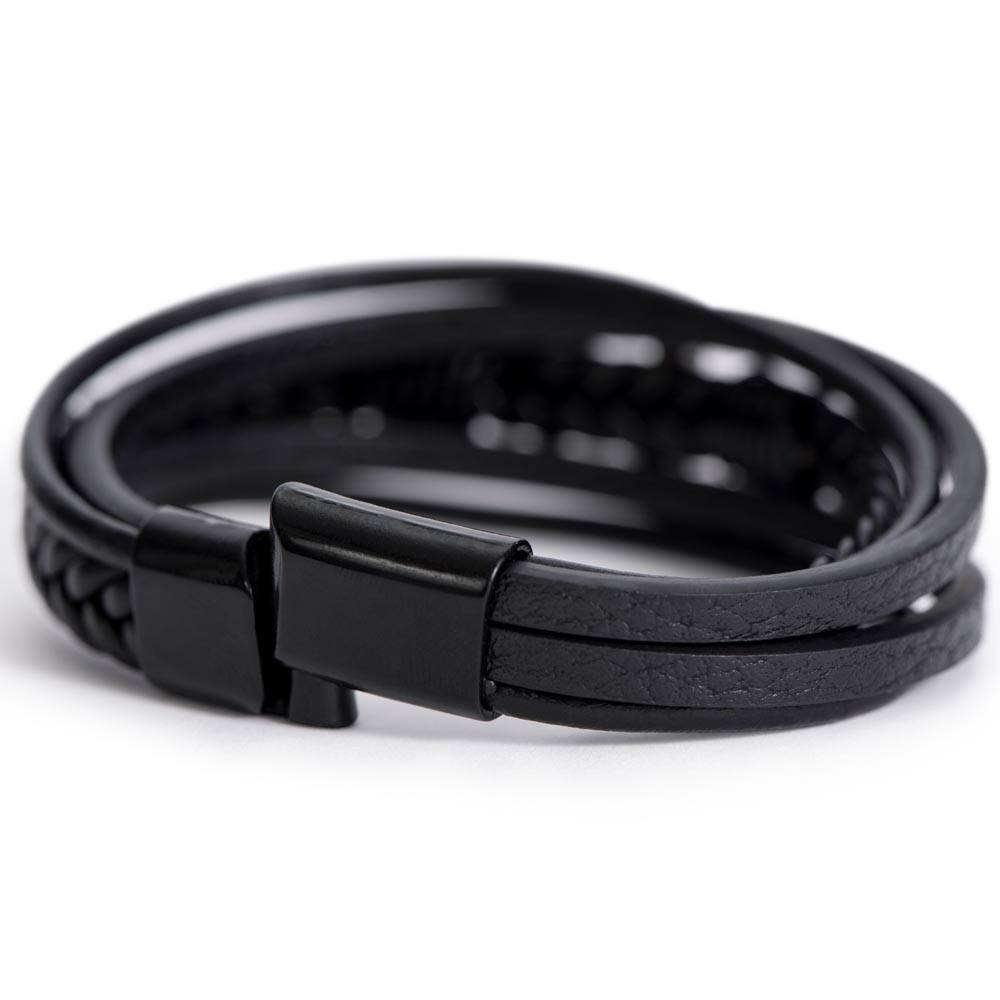 To My Man - My Mate - Cross Leather Bracelet