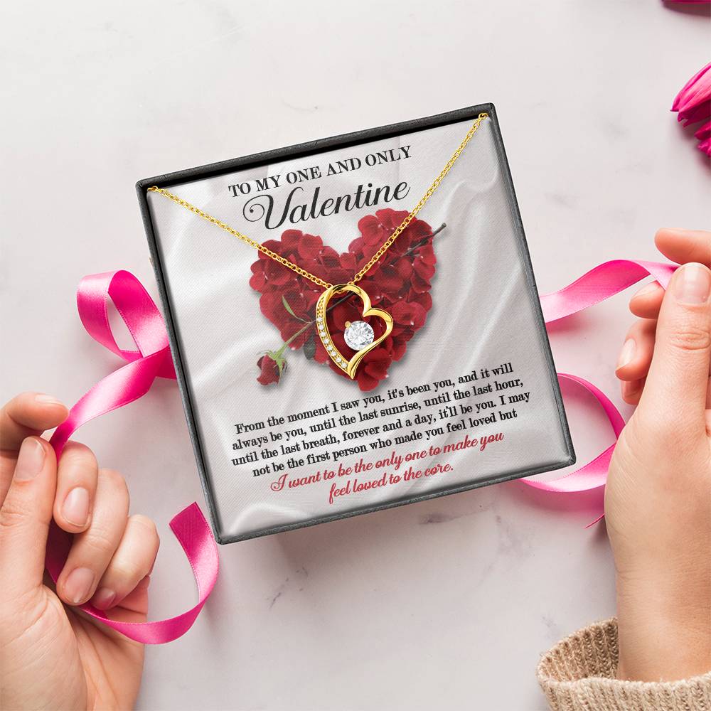 To My One and Only Valentine - Always Be You - Forever Love Necklace Gift