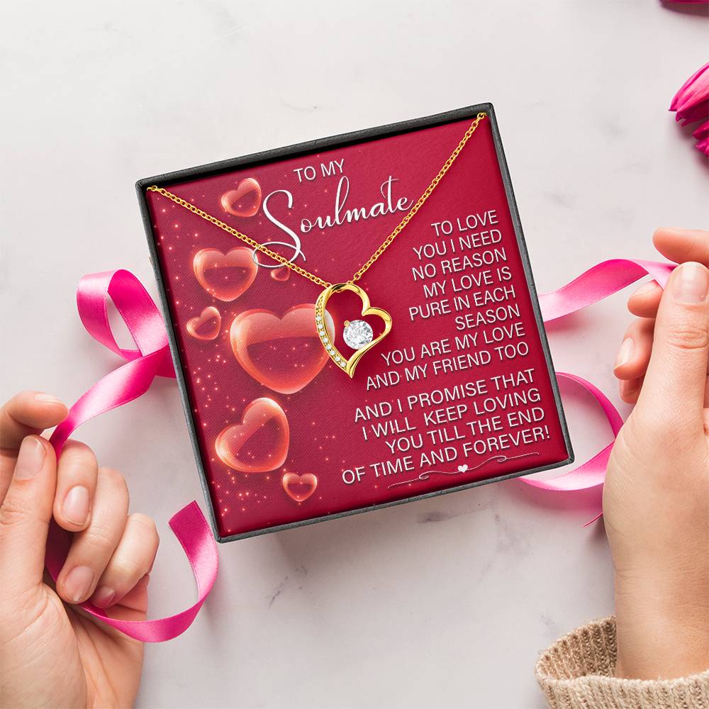 To My Soulmate - Keep Loving You - Forever Love Necklace Gift