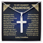 To My Grandson | Beautiful Chapters | Personalized Stainless Cross Necklace