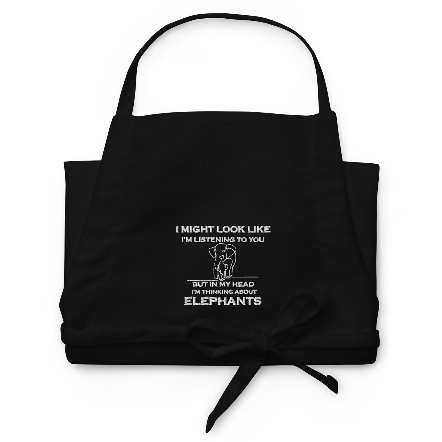 Embroidered Apron | Thinking About Elephants