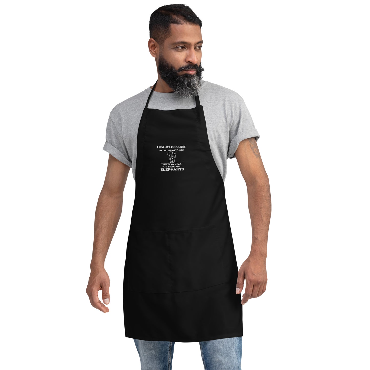 Embroidered Apron | Thinking About Elephants