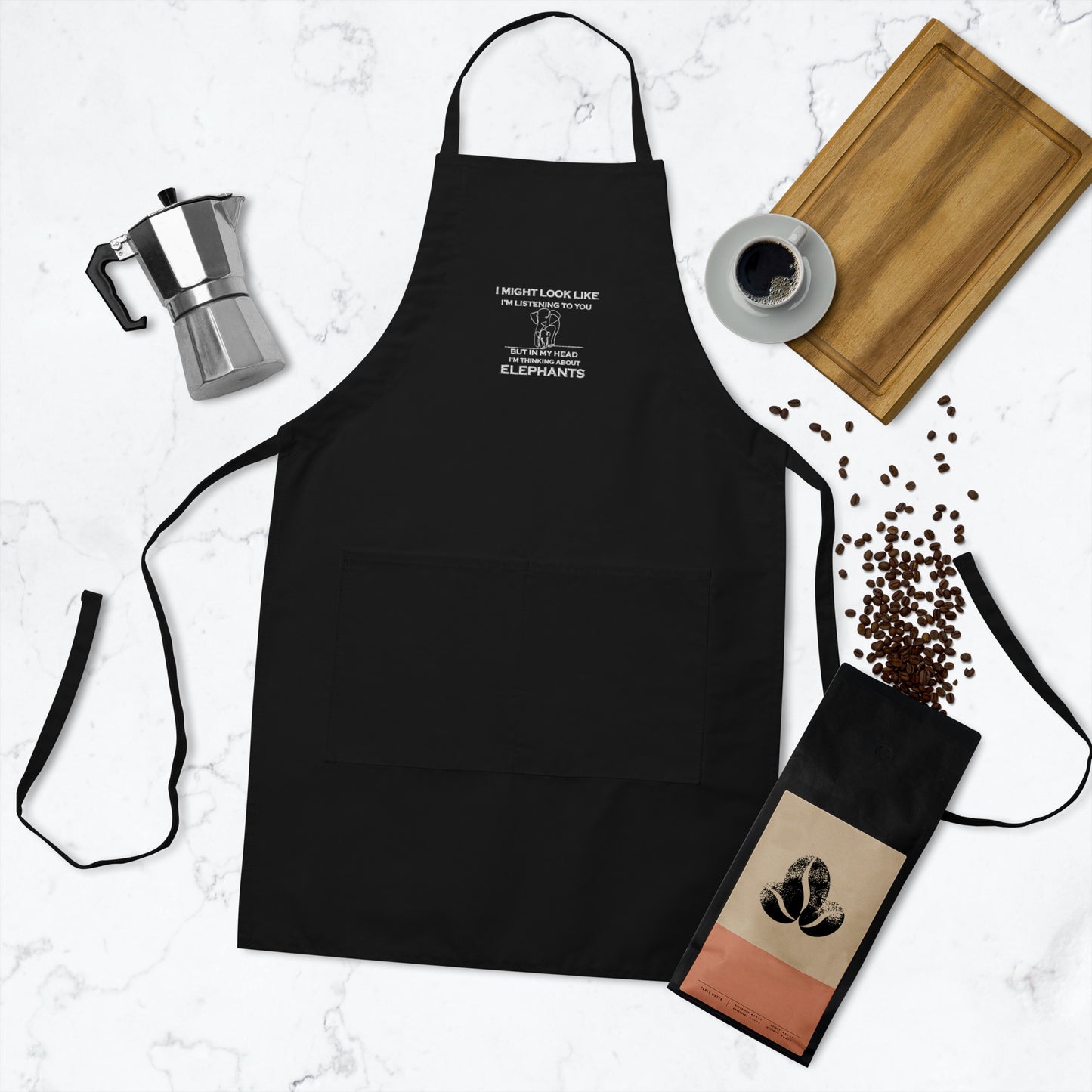 Embroidered Apron | Thinking About Elephants