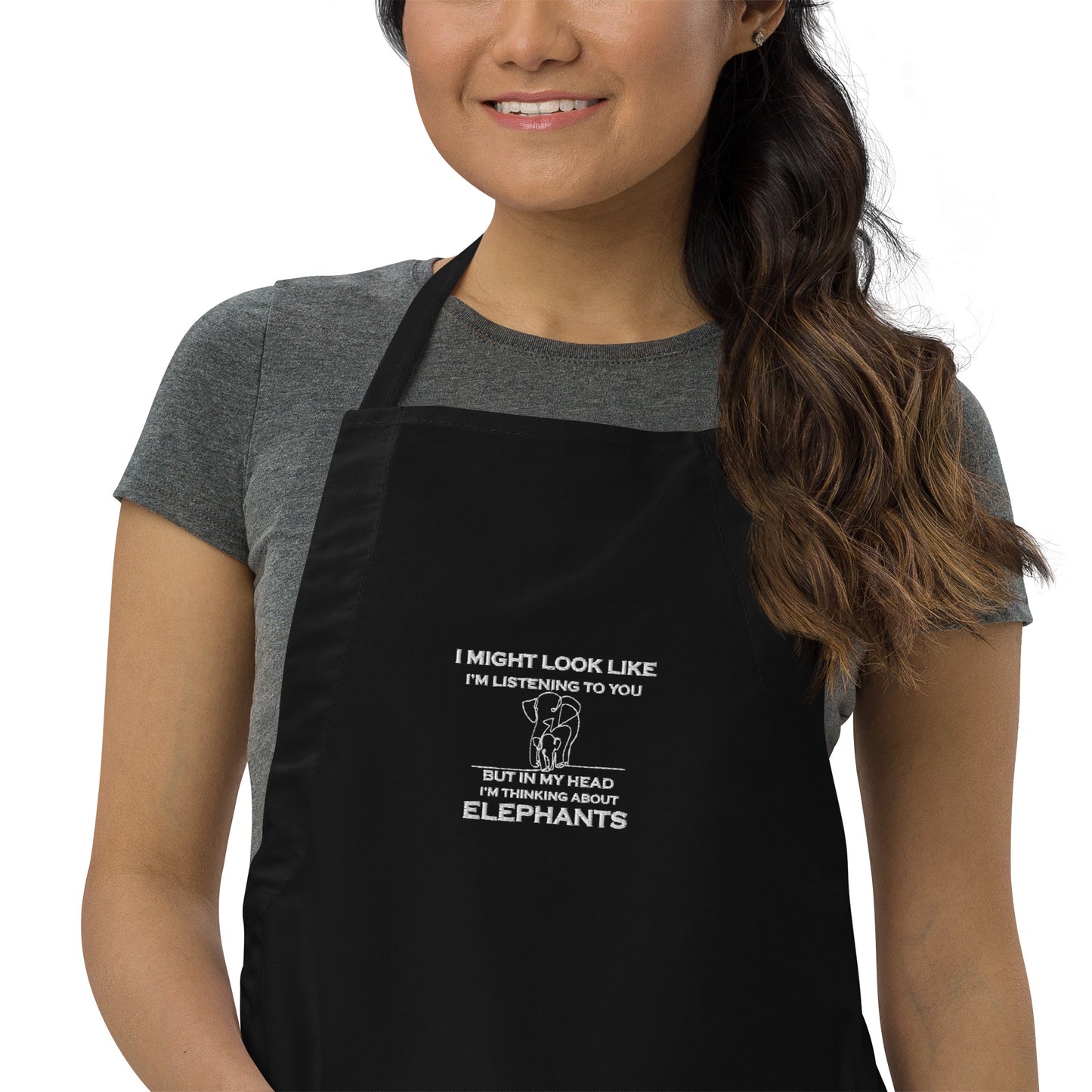 Embroidered Apron | Thinking About Elephants