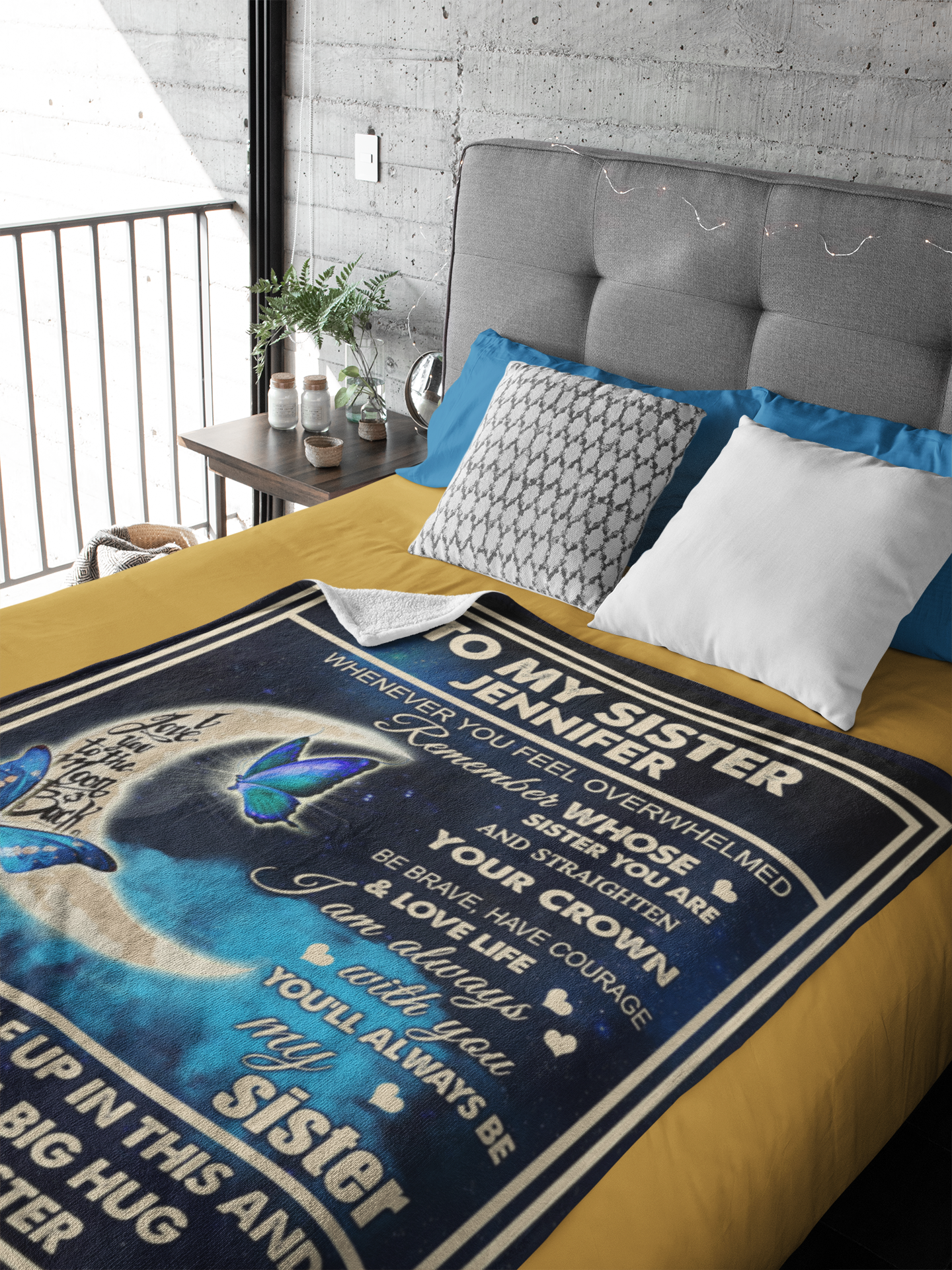 To My Sister | Straighten Your Crown | Throw Blanket 50"x60"