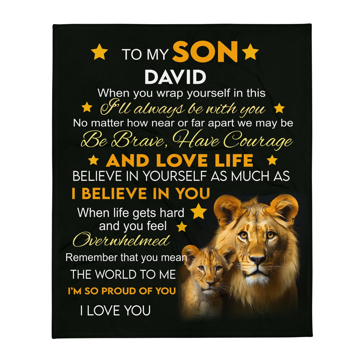 To My Son | Love Life | Personalized Throw Blanket 50*60