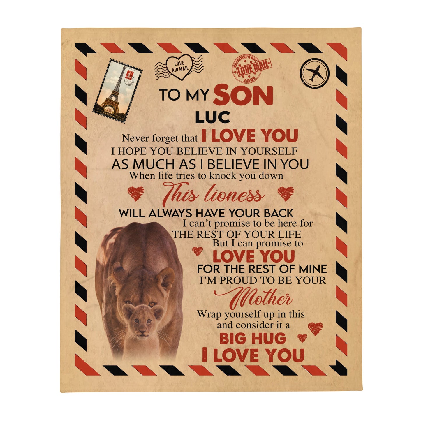 Luc | Personalized Throw Blanket