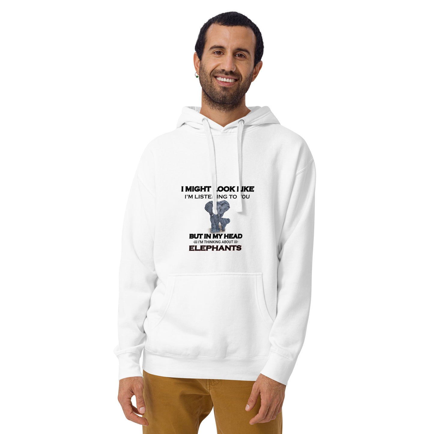 Thinking About Elephants | Unisex Hoodie