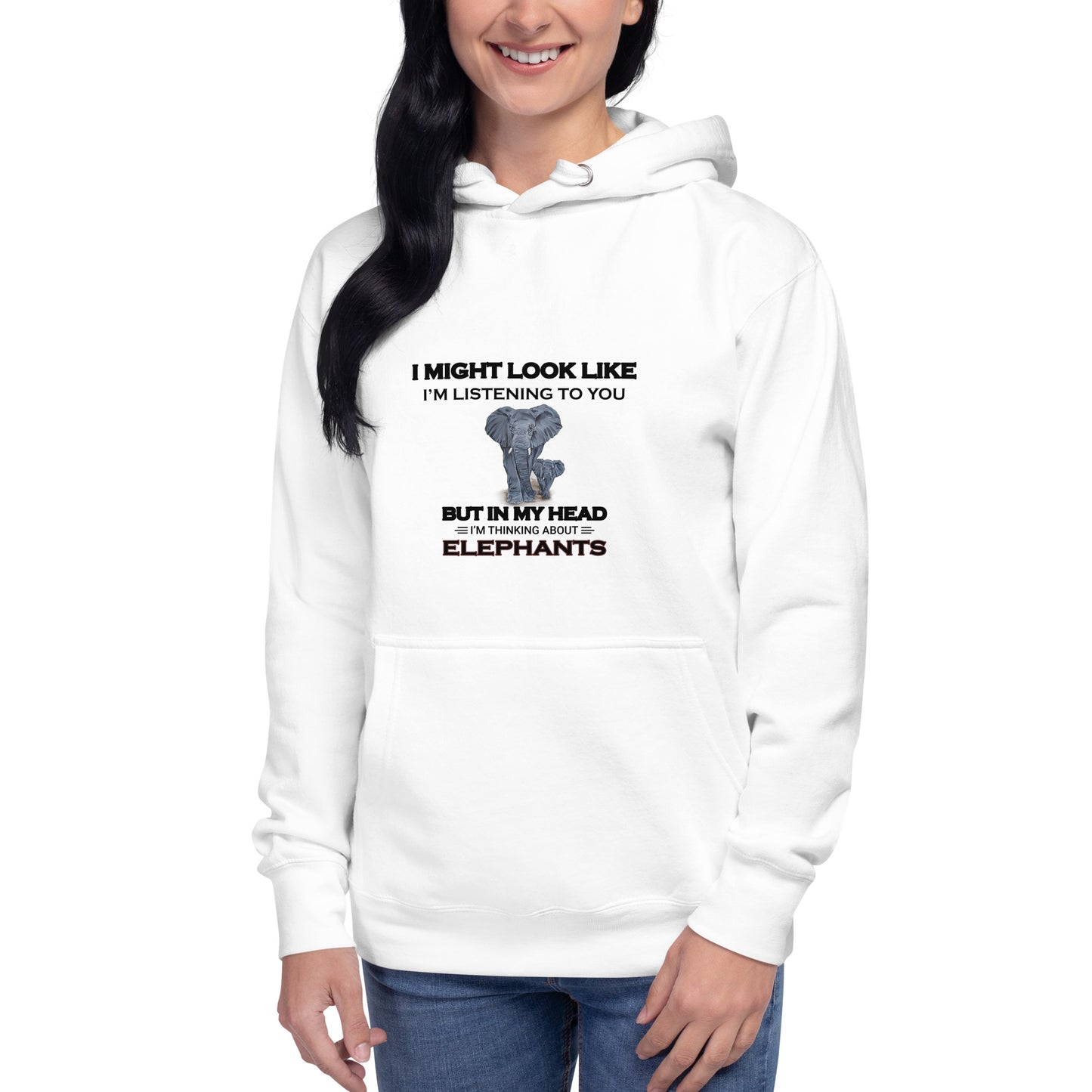 Thinking About Elephants | Unisex Hoodie